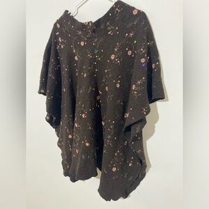 Floral Sequin Women’s Poncho